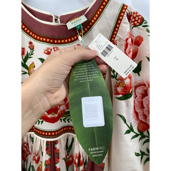 Farm Rio Anika Puff-Sleeve Printed Dress - Picture 5 of 9